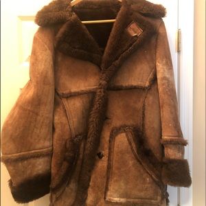 Shearling men’s winter coat